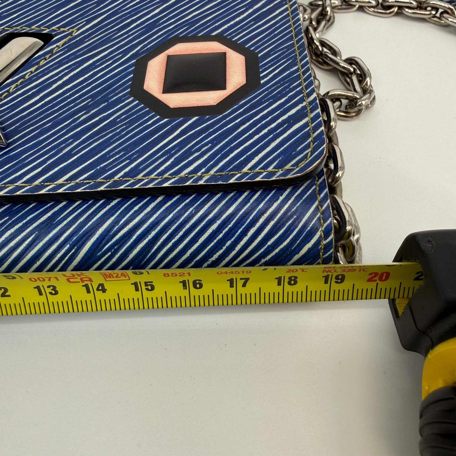 Louis Vuitton Epi Aztec Blue Wallet On Chain With Shoulder Chain Strap (L-455) image 8