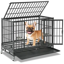 37 inch Stackable Crate de chien lourd, Indestruction