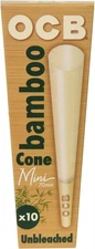 OCB Bamboo Cones - Unbleached Mini Size (70mm) - 3 Packs (30 cones)