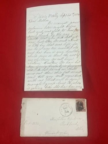 1864 Not Gone to War Yet Draft Cleared By Paying Civil War Letter Illinois