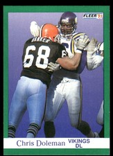 Chris Doleman 1991 Fleer #280 Vikings NFL READ FREE SHIPPING AutographDen