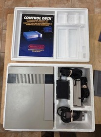 Nintendo NES Control Deck Console In Box Very Good NEW 72 PIN Connector