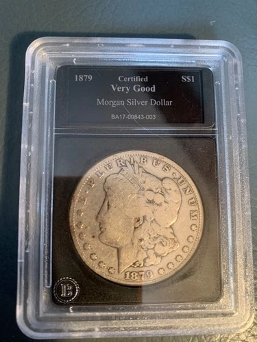 1879 S MORGAN SILVER DOLLAR NGC Graded MS 63, LOOKS PL