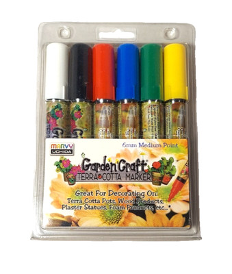 Marvy Uchida Garden Craft Terracotta Marker 6mm Medium Point Wood Plaster Foam