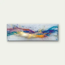 Panoramic Colorful Abstract Design Canvas Print Wall Art Home Decor