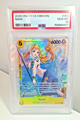 One Piece CCG Nami EB03-053 SR PSA 10 Englisch