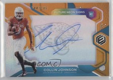 2020 Panini Elements Future Signs Orange 144/149 Collin Johnson Rookie Auto RC
