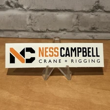 Ness Campbell Crane & Rigging Operating Engineers Hardhat Hard Hat  Sticker A