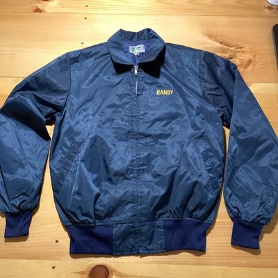VINTAGE GUAM EMBROIDERED SOUVENIR BOMBER JACKET LARGE BLUE Sammys