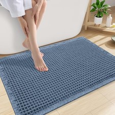 Waffle Bath Mat 30x20, Extra Soft Absorbent Bathroom Rugs, Non Slip Machine