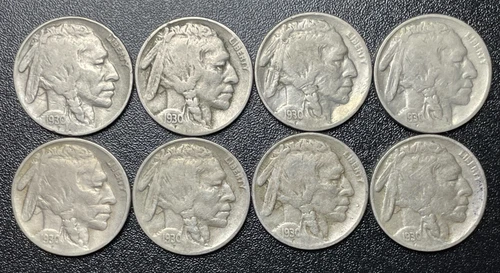 8  1930-S Buffalo Nickel VERY GOOD +