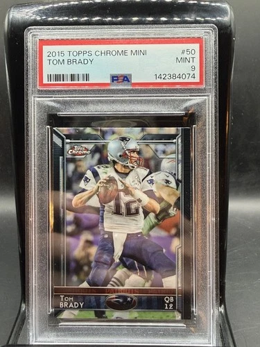 2015 Topps Chrome TOM BRADY Mini #50 PSA 9 MINT PATRIOTS