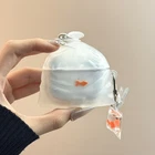 Soft Silicone Case Box For Pods 1 2 3 4 Earbuds Cover Realistic Fish Decoration