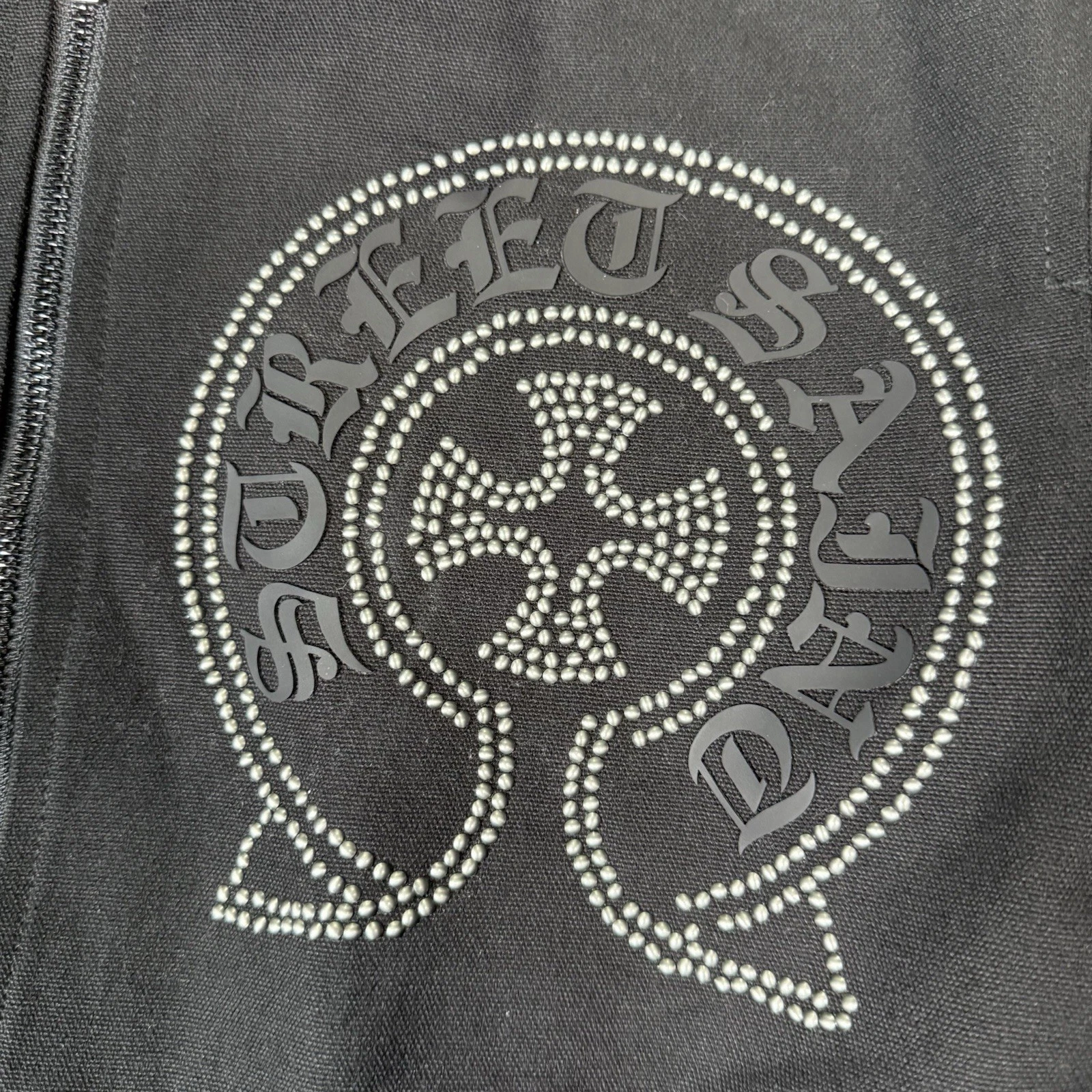 Roku Studio Street Saint Studded Canvas Jacket Size Small Black image 3