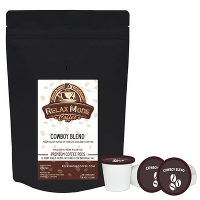 Cowboy Blend Coffee Pods - 12-ct Single-Use Cups | Dark & Medium Roast