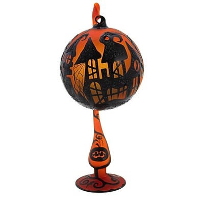 Blubom Orange Haunted Ball With Stand Tree Ornament Halloween Lantern