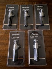 NEW Lot of 5 Polaroid 8" Mini Tripod PLT18 With 360  Pan 90  Tilt For Cameras