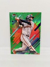 JUNG HOO LEE 2025 Topps Finest Rare Green Refractor /25 Giants #228