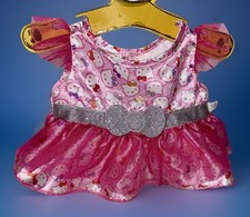 Build A Bear Hello Kitty Dress 25th Anniversary Celebration Outfit Pink Silver