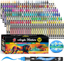 Acrylic Paint Markers 168 Colors Water Based Pens Multi Surface Art Craft Set Pr