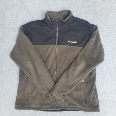 Men's Columbia Bugaboo Interchange Fleece Size XXL Jacket Black Gray Full Zip