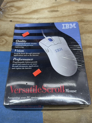Vintage IBM Versatile Scroll Computer Mouse PS2 Wired  09N5513 New Sealed