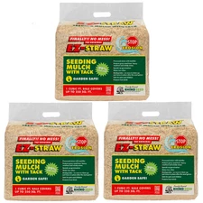 EZ-Straw Biodegradable Seeding Straw Mulch with Tack, 11 lb (Pack of 3)