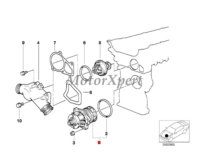 11517527799 OEM Gates bomba de agua con sello para BMW 325i 330i 525i 528i M3 2.5L Foto 4 de 4