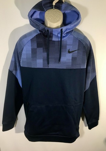 Nike Therma Men's Pullover Training Hoodie/Jacket Obsidian/Royal Pulse/Black - Picture 3 of 12