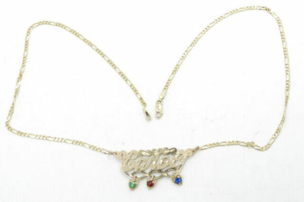 14k Yellow Gold Multi GEMSTONE Necklace for sale online | eBay