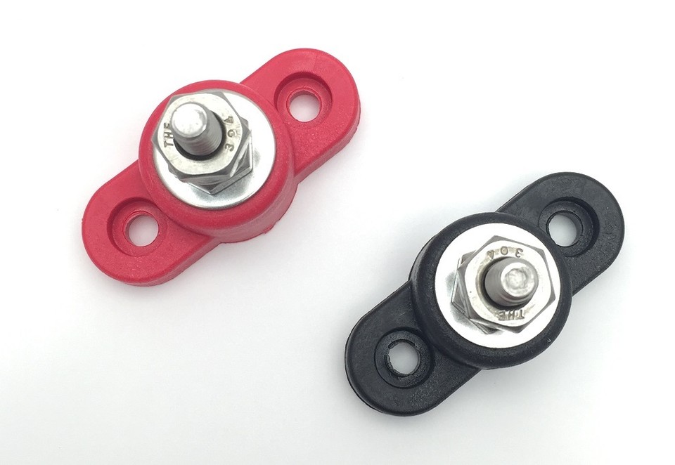 Red Junction Block Power Post Set Insulated Terminal Stud 5/16 In - Foto 4