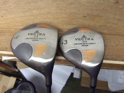 Vectra V2 Wood Set: 9* Driver & 3 Wood Regular Flex Graphite Very Nice!