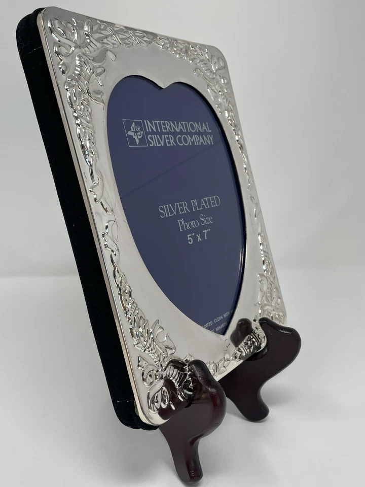 Álbum de fotos International Silver Company corazón con cintas y lazos Foto 3 de 4