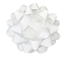 The Gift Wrap Company 6" High-Gloss Gift Bow, White (19082-14)