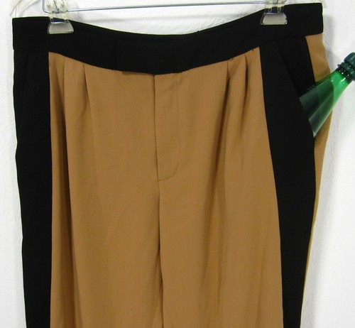 ZARA Mujer Marrón Negro Slim Piernas Talla L Grande 202 - Imagen 2 de 12