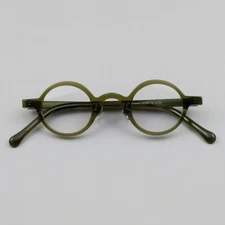 BETSION Acetate Small Round Eyeglasses Frame Anit Blue Light Reading Glasses