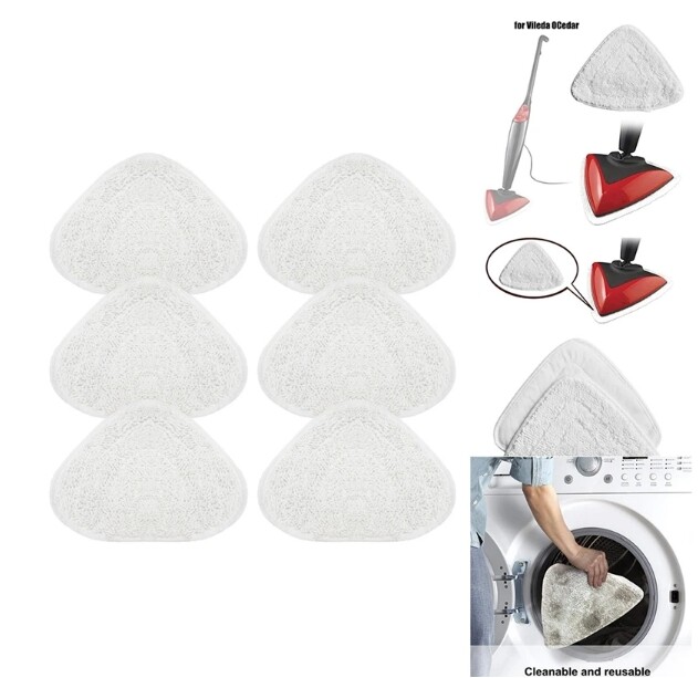 Vileda OCedar Steam Mop Replacement Pads for Triangle Vacuum Cleaner Heads  -image