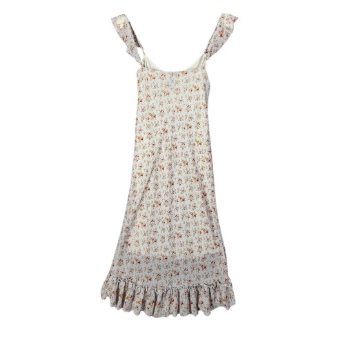 Windsor Y2K Vintage Milkmaid Floral Midi Dress Ruffle Cottagecore Womens Size XS - Picture 2 of 8