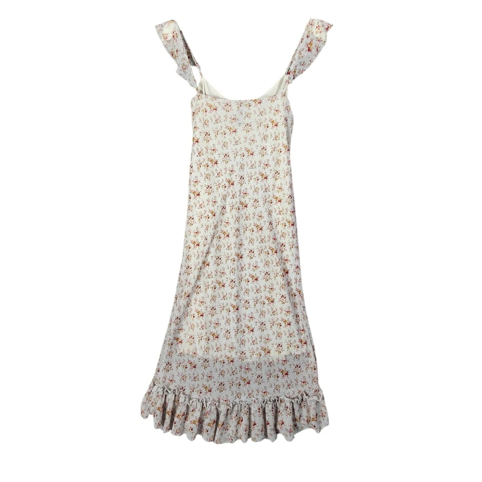 Vestido Windsor Y2K Vintage Lechera Floral Midi Volantes Cottagecore Para Mujer Talla XS Foto 2 de 4