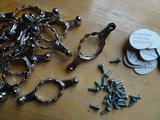 Screw Mount for Buckle 18x25mm Horzontal Rhodium Silver Pkg 12 2212