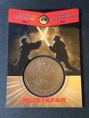 2015 Topps STAR WARS   Chrome DUEL Obi-Wan vs Anakin MUSTAFAR Medallion/150
