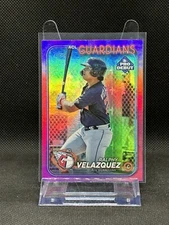 Ralphy Velzaquez 2024 Topps Pro Debut RC Fuchsia Foil #'d 114/199 ACL Guardians