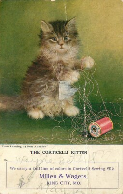Advertising Postcard Corticelli Thread, Millen & Wagers, King City, Missouri