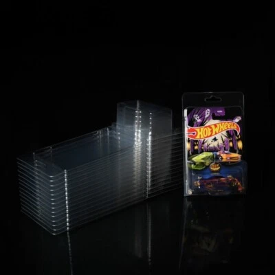 10x Protector Case Hot Wheels LONG Card Blisterverpackung Clamshell Box NO CAR!