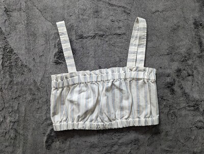 Brixton Crop Tank Top Women's Size Medium Striped San Jose Bandeau