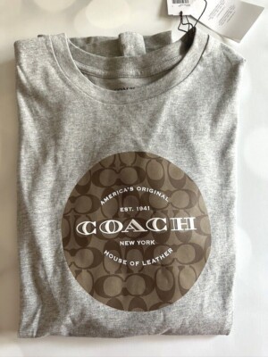 coach Signature T Shirt Heather Grey | eBay
