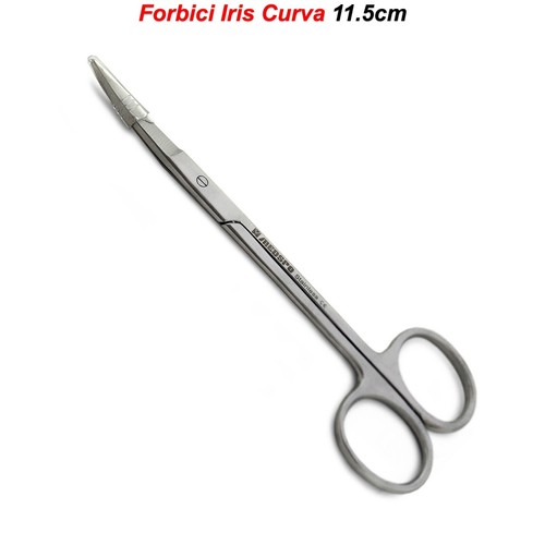 Forbici Gengive Iris Curva Filo Chirurgiche Sutura dei Tessuti Dissezione 11.5cm - Foto 2 di 5