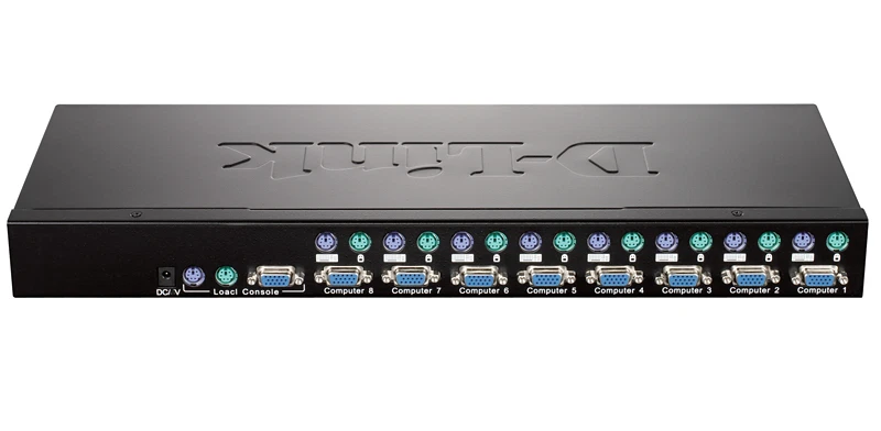 D-LINK KVM-140 Rack Mount KVM Switch Digital 8 Port Mouse Keyboard VGA PS/2 - Image 2 of 4