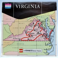 View Master A810, Virginia, State Tour Series, Version B, GAF, 3 Reel Set