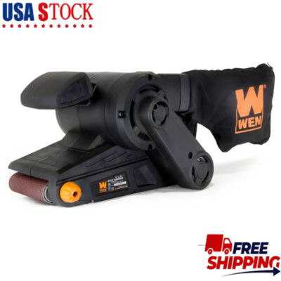7-Amp 3 x 21-Inch Heavy-Duty Belt Sander Woodworking Workshop with Dust Bag NEW